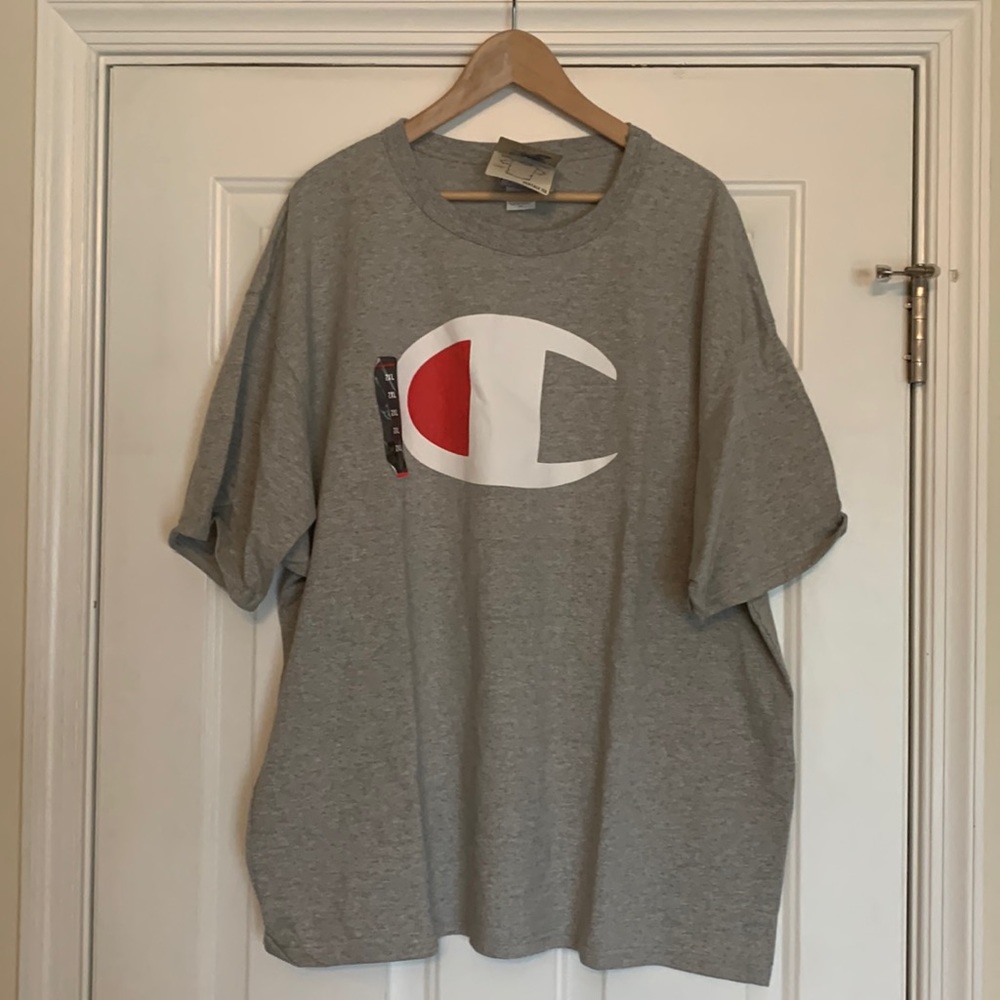 Champs grey tee. 2X.